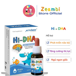 Hi-DHA Drops,Lọ 20ml, Bổ Sung DHA Cho Trẻ Sơ Sinh, Hỗ Trợ Phát Triển Não Bộ Và Thị Giác