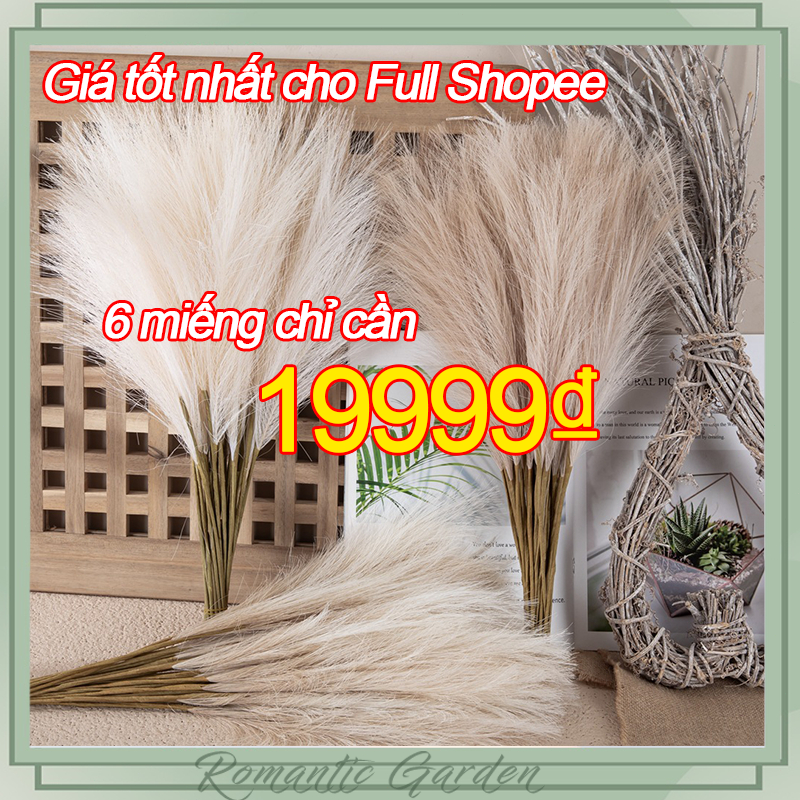 53cm combo 6 Dễ Thương Trang Trí Hoa Giả Cây Reed Mô Phỏng Tiệc Cưới Giáng Sinh Trang Trí Nhân Tạo