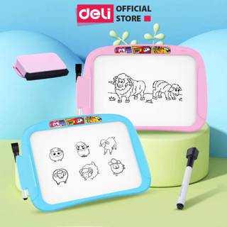 [TẶNG BÚT LAU] Bảng Học Sinh Để Bàn Deli – Bảng Tập Viết Mini, Bảng Vẽ Cho Bé, Viết Bút Lông Dễ Xóa