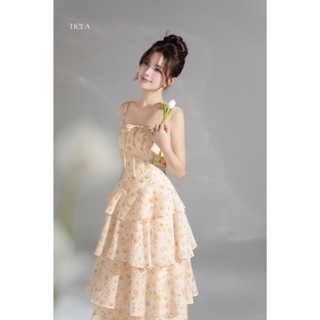 TIELA Đầm váy hoa bốn tầng-Sadie Dress