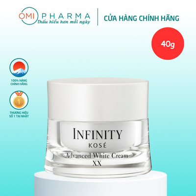 Kem Dưỡng Trắng Da Ban Đêm Chuyên Sâu, Làm Sáng, Mờ Thâm, Dưỡng Ẩm Advanced White Cream XX Infinity Kosé Nhật Bản 40g