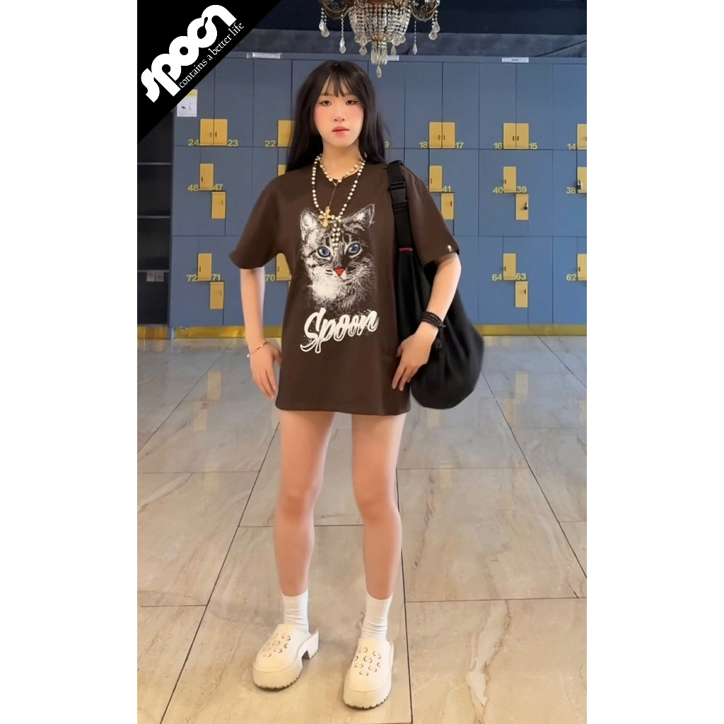 Áo Thun Local Brand Spoon Mèo -SP201