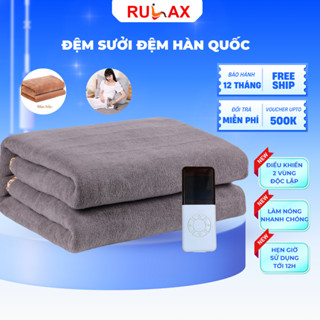 Chăn Đệm Điện Sưởi Ấm RULAX, 2 Vùng Nhiệt Độc Lập Cao Cấp, Làm Nóng Cực Nhanh ( Bảo Hành 12 Tháng)