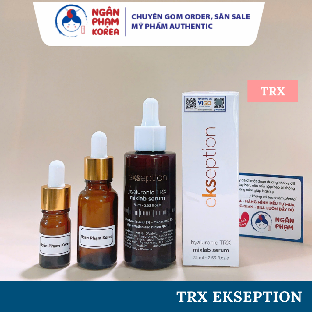 Serum Ekseption Hyaluronic TRX Sáng Da, Giảm Thâm Nám - Nganphamkorea