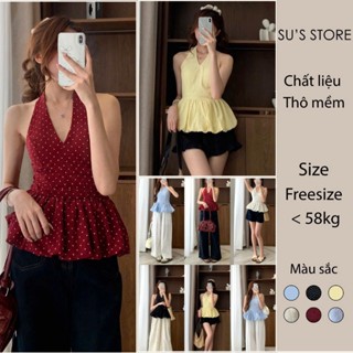 Áo Cổ Yếm Dáng Bí Có Đệm Ngực Susstore A3078 Thời Trang Nữ