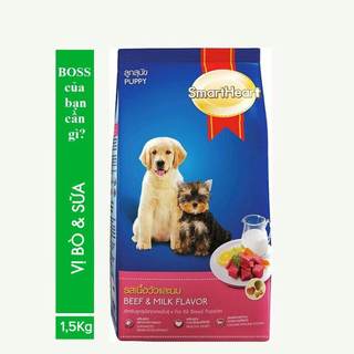 Hạt Cho Chó Con SmartHeart Puppy Vị Bò & Sữa