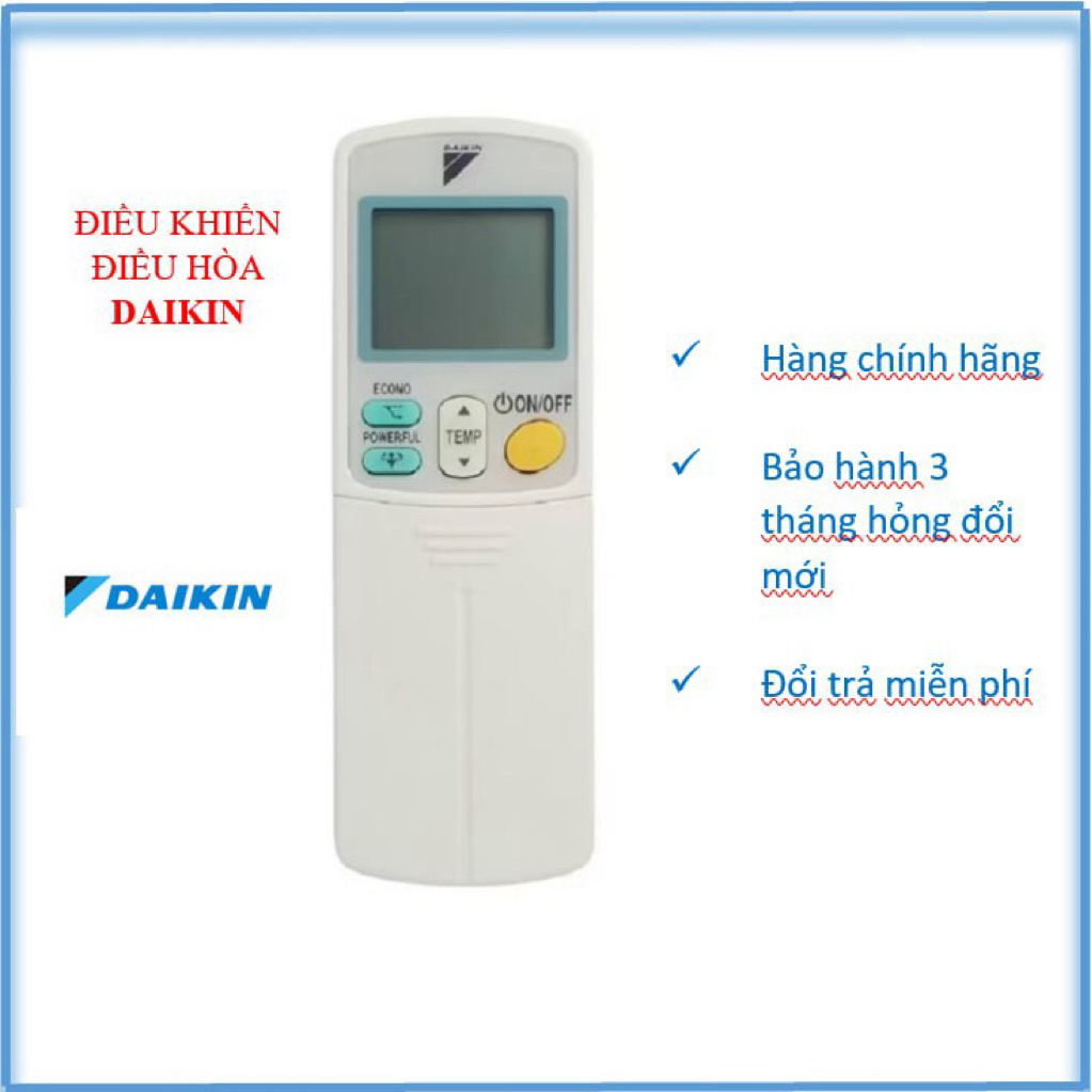 Điều Khiển Remote Điều Hòa Daikin Inverter Econo 1 Chiều 2 Chiều Nắp Trượt Loại 1
