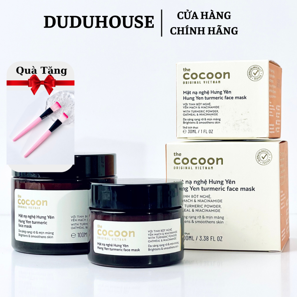 Mặt Nạ Nghệ Cocoon Hưng Yên Làm Sáng Da, Mờ Thâm Mụn, Kiềm Dầu Hiệu Quả 30ml Duduhouse
