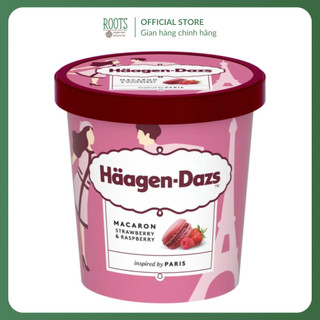 (Ship hỏa tốc) HAAGEN-DAZS - Kem Macaron Dâu & Mâm Xôi, X Pierre Hermé Paris, Macaron Strawberry & Raspberry