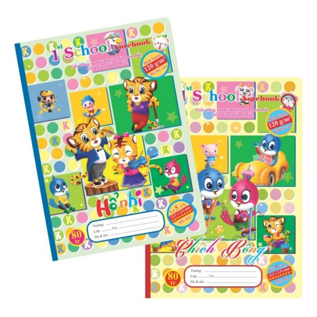 Vở 5 ô ly 10st School B5780 trang 120/84; MS:042 [ 10 quyển]