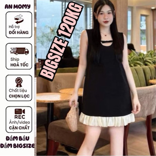🍀(CÓ BIGSIZE/ BẦU) AM39 Váy suông bầu váy bigsize sát nách An Momy