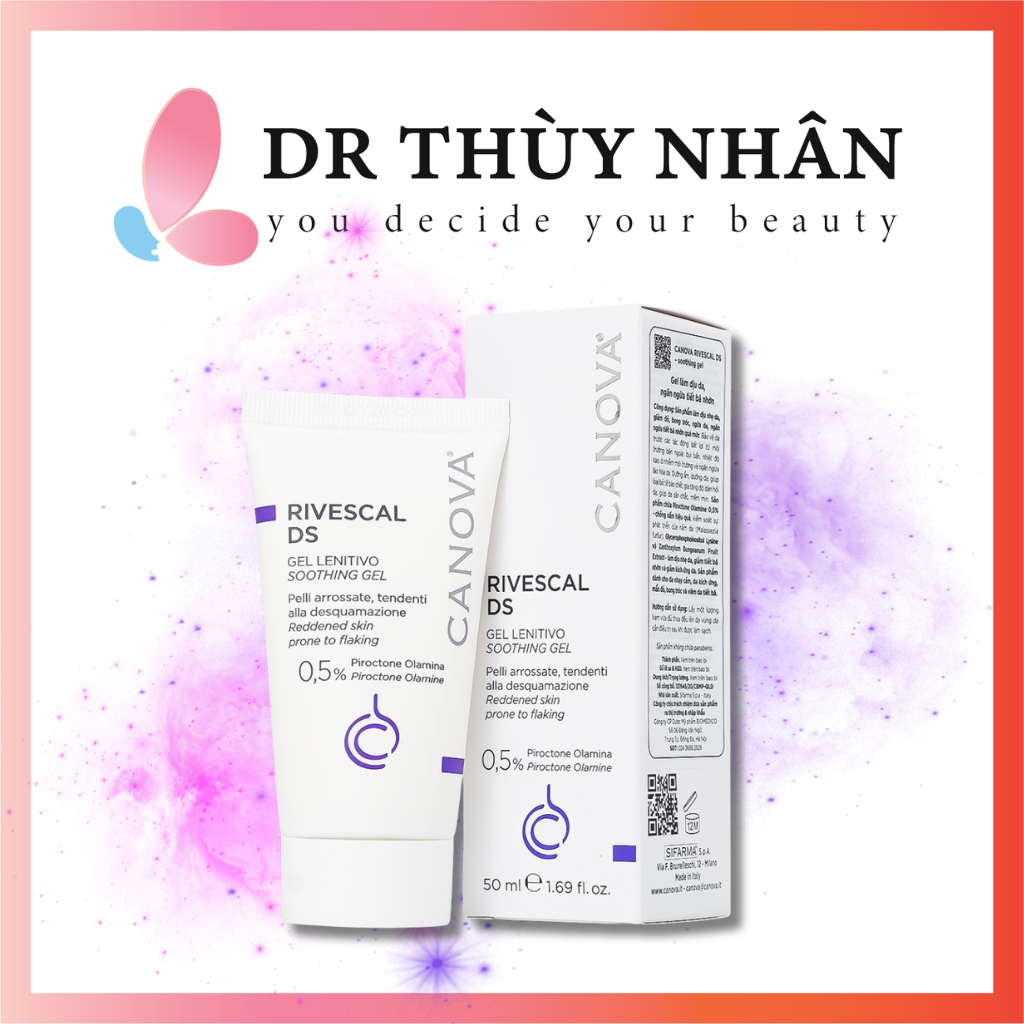 Gel làm dịu da, ngăn ngừa tiết bã nhờn Rivescal Ds 50ml