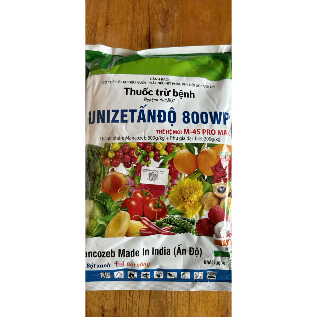 🛡️ THUỐC TRỪ BỆNH UNIZET ẤN ĐỘ 800WP - MANCozeb 800g/kg + Phụ Gia Đặc Biệt 200g/kg 🌾 Thế hệ mới M-45