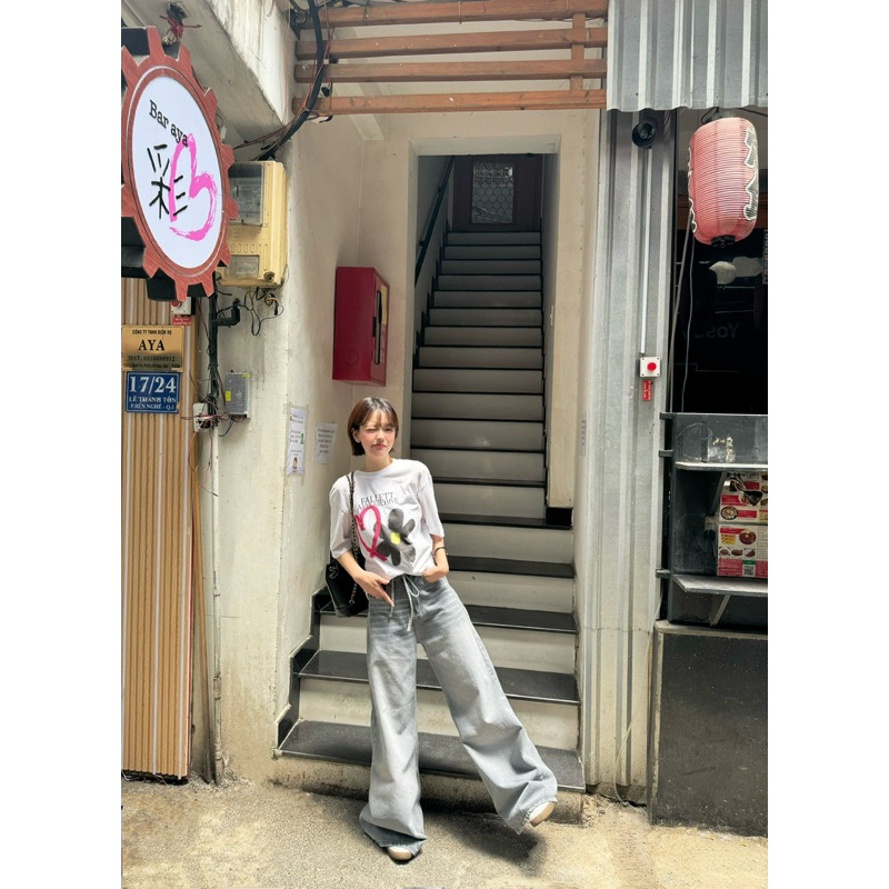 (LILOHA) Quần Jeans Ống Rộng Phối Dây PLEAT – Jean Form Loose Unisex – Chất Denim Cao Cấp | BigBuy360 - bigbuy360.vn