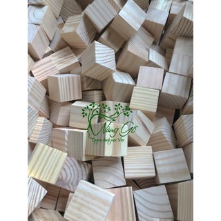 Combo 10 khối gỗ vuông 4cm