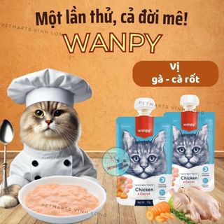 Súp thưởng dạng tuýp Wanpy 90g cho mèo