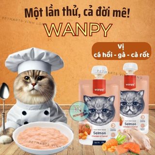 Súp thưởng dạng tuýp Wanpy 90g cho mèo