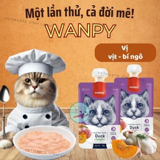 Súp thưởng dạng tuýp Wanpy 90g cho mèo