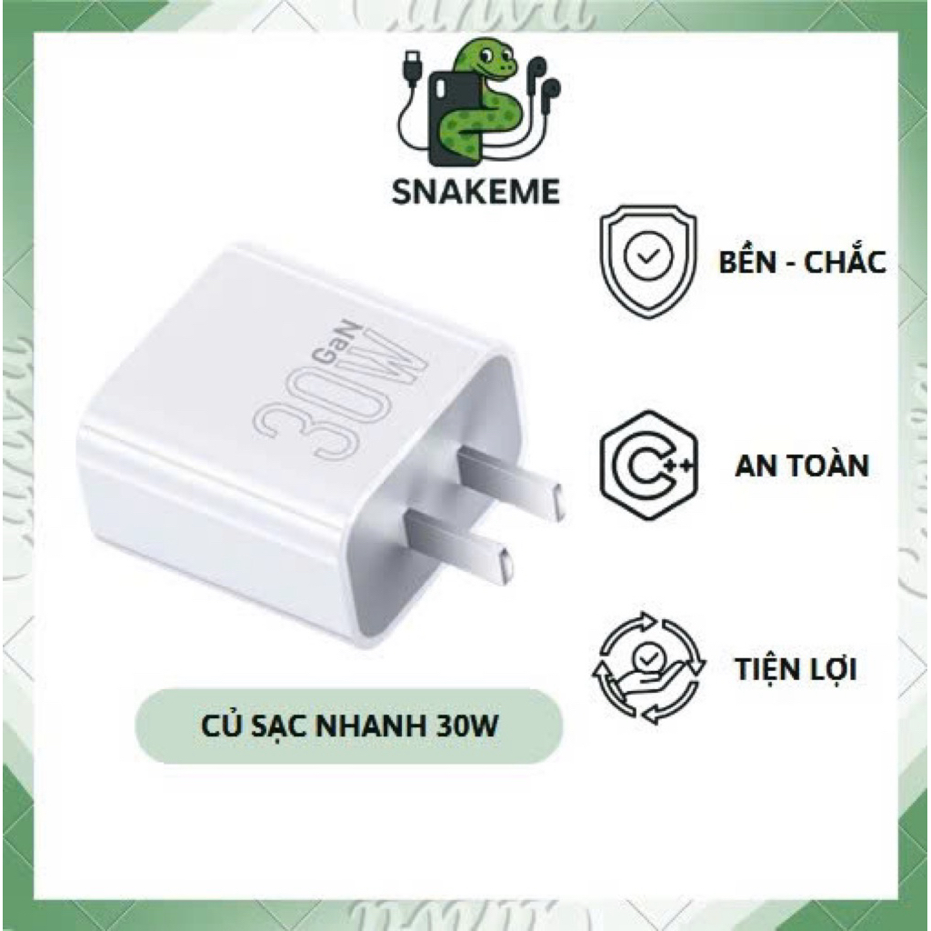 Củ sạc 30W hỗ trợ sạc nhanh dành cho IPHONE