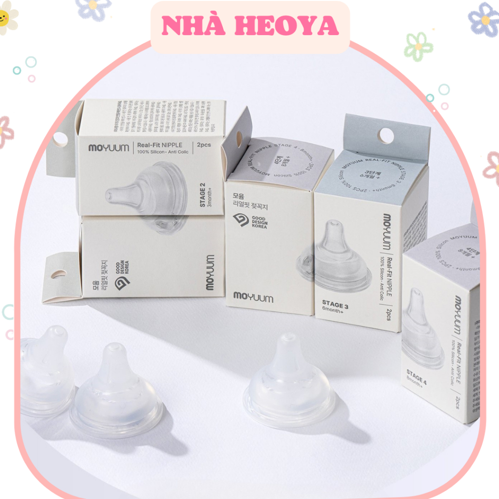 NÚM TI SILICON THAY THẾ BÌNH SỮA MOYUUM