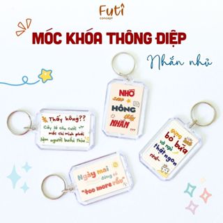 Móc Khoá Thông Điệp Dễ Thương, Truyền Động Lực, KeyChain Treo Balo Tặng Tốt Nghiệp, Đồng Nghiệp