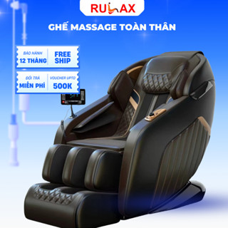 Ghế Massage Toàn Thân RULAX Con Lăn 3D Di Chuyển, Phiên Bản Cao Cấp 2023 Đa Chế Độ Massage - BẢO HÀNH 12 THÁNG