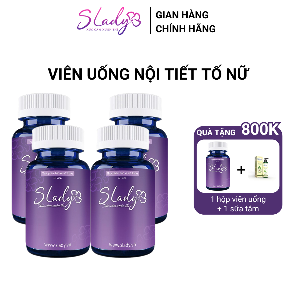 Nội Tiết Tố Nữ Slady Mua 4 Tặng 2 Cải Thiện Nội Tiết Sinh Lý Giảm Khô Hạn Mất Ngủ Nám Tàn Nhang