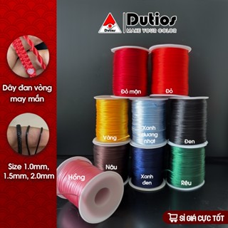 Cuộn 150m dây tim chỉ đỏ may mắn Dutios sợi 1mm/1.5mm/2.5mm CCD01 dây đan vòng tay handmade DIY