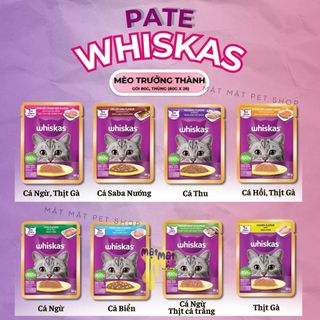 Pate mèo Whiskas 80g ( Giao ngẫu nhiên)