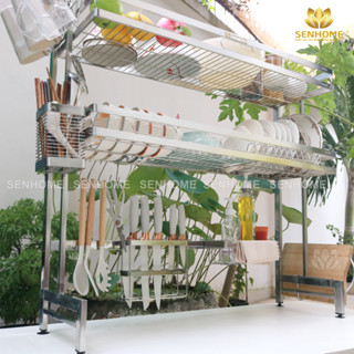 Kệ Úp Chén Inox 304 Đa Năng SENHOME, Kệ Để Bát Đĩa Trên Bồn Rửa Thông Minh Tiện Lợi