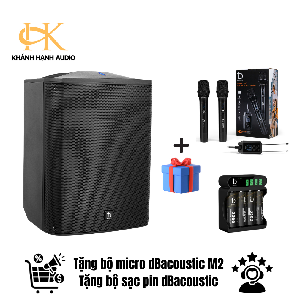Loa di động dBacoustic SIREN 10 - All in one - Công suất 150W - Pin 9h Liên Tục - Hàng chính hãng
