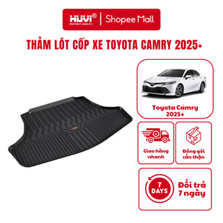 Thảm lót cốp xe Toyota Camry (2025+) nhựa TPE đúc 3D chính hãng HUVI Việt Nam