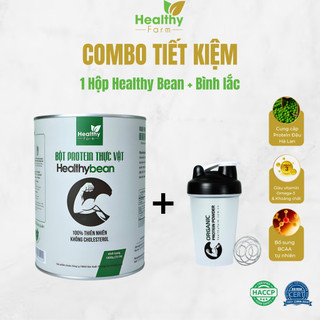   Chính hãng  COMBO TIẾT KIỆM Healthy Bean + Bình lắc - Bột Protein thực vật giàu đạm dễ uống dễ tiêu - Healthy Farm 