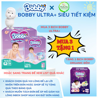 Bỉm Quần Bobby Ultra+ siêu tiết kiệm size M/L/XL/XXL cho bé