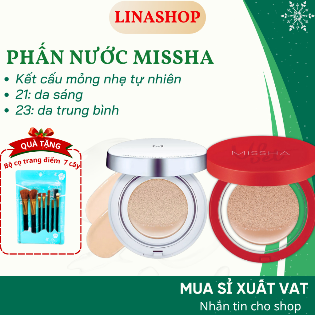 Phấn Nước MISSHA Magic Cushion Velvet Finish Phấn Nước Kiềm Dầu Che Khuyết Điểm - LINASHOP