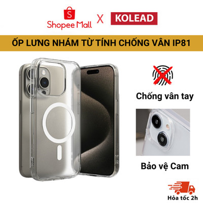 Ốp lưng nhám chống vân tay P81 KOLEAD viền ốp dẻo, bảo vệ camera iphone 12 13 14 Promax 15 16 Promax