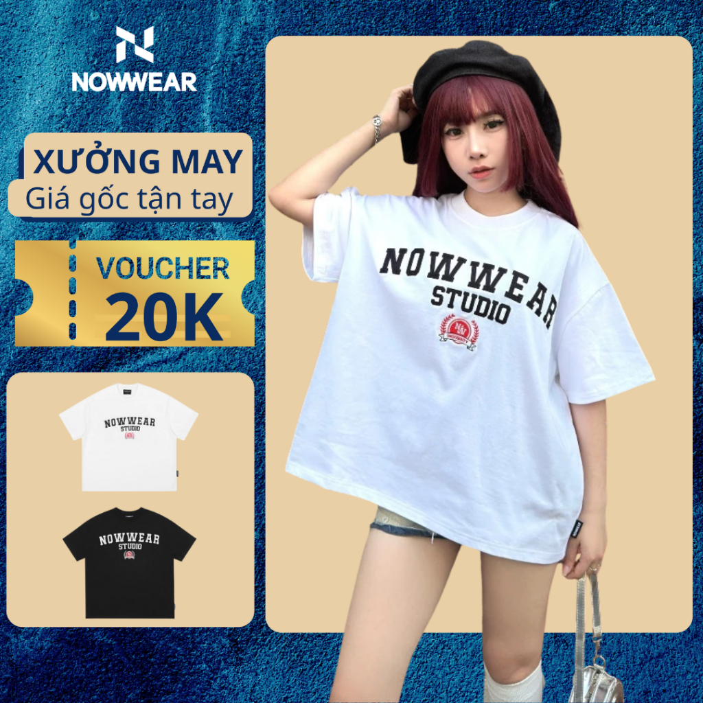 Áo Thun Boxy thêu 3D 280GSM Nowwear ver 2 Unisex Local Brand TS002