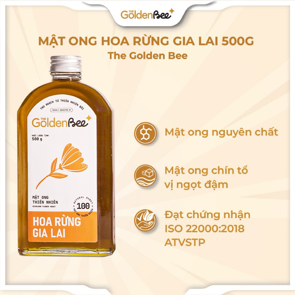 Mật ong hoa rừng Gia Lai Nguyên Chất The Golden Bee 150-500g - Mật ong thiên nhiên