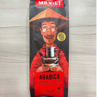 Cà phê rang xay arabica mr viet túi 250g - arabica ground coffee 250g