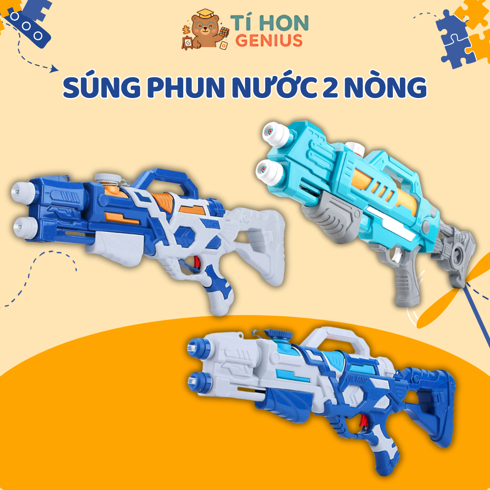 Đồ Chơi Phun Nước 2 Nòng Siêu Nhân Xanh Lam Cho Bé, Dung Tích 350ML/ 600 ML, Súng Phun Nước Siêu Khoẻ