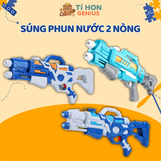 Đồ Chơi Phun Nước 2 Nòng Siêu Nhân Xanh Lam Cho Bé, Dung Tích 350ML/ 600 ML, Súng Phun Nước Siêu Khoẻ