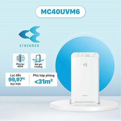 Máy lọc không khí Daikin MC40UVM6-7- Dùng cho phòng 30m2 - Bảo hành tại nhà 12 tháng.