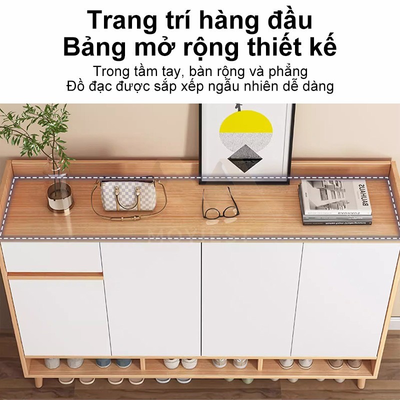 MY Tủ giày gỗ thông minh hiện đại kệ giày nhiều ngăn chứa chất gỗ chống thấm phong cách hiện đại. | BigBuy360 - bigbuy360.vn