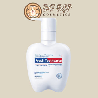  Kem Đánh Răng Fresh Toothpaste Trắng Răng Giảm Ố Vàng Làm Sạch Cao Răng 200g Nội Địa Trung 
