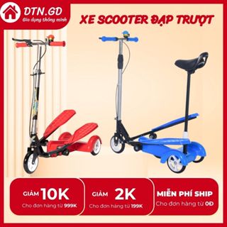 Xe Scooter Đạp Trượt Cho Bé 3 Bánh - Khung Kim Loại, Phanh Tay An Toàn, Bàn Đạp Chống Trượt