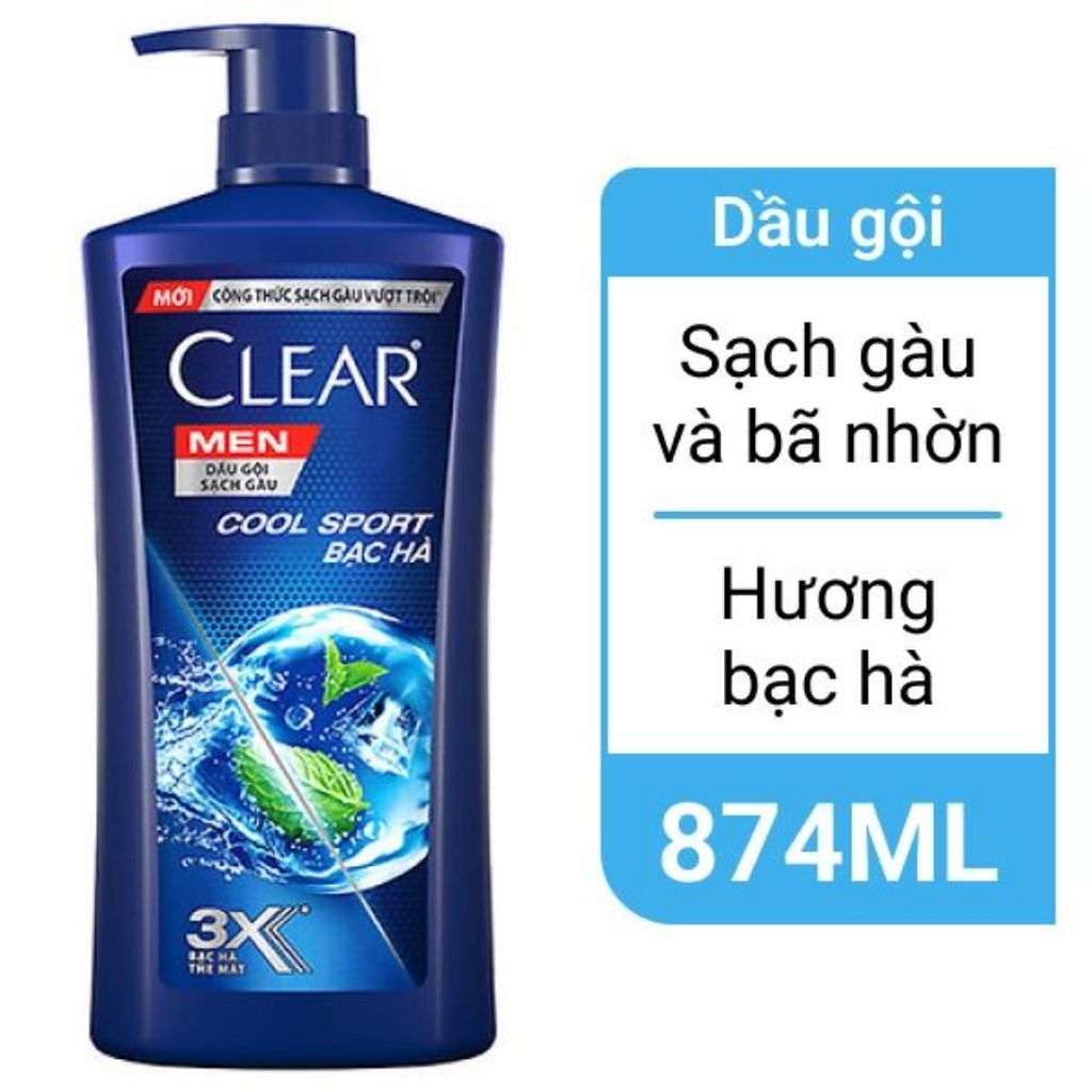 (1608) Dầu gội Clear men 900g