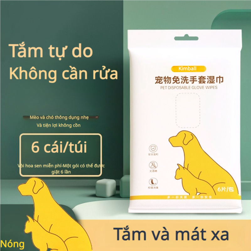 [Hàng có sẵn] [COD] Khăn ướt PH03 cho chó Găng tay vệ sinh spa cho mèo  Găng tay vệ sinh spa cho thú