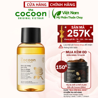  Nước tẩy trang hoa hồng cocoon 140ml thuần chay sạch da cấp ẩm và làm dịu - Mỹ phẩm thuần chay Việt Nam 