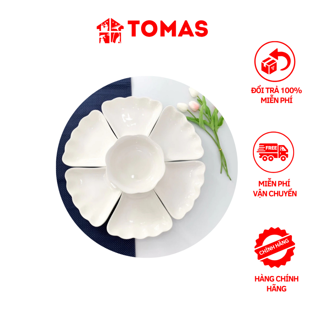 Bộ Bát Đĩa Hoa Mặt Trời Bày Cúng Lễ Tết - BỘ BÁT ĐĨA HOA MẶT TRỜI VN 6811