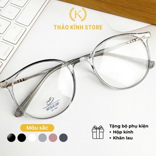 KC03 Gọng kính cận thời trang unisex dáng tròn nhựa dẻo chống gãy Thảo Kính Store